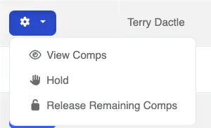 Comp Tickets Row context menu