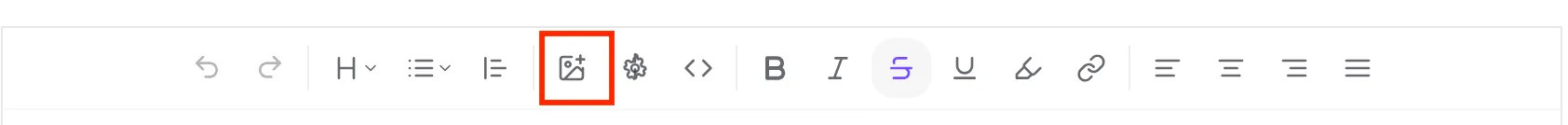 Insert existing image button
